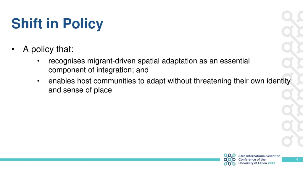 shift in policy