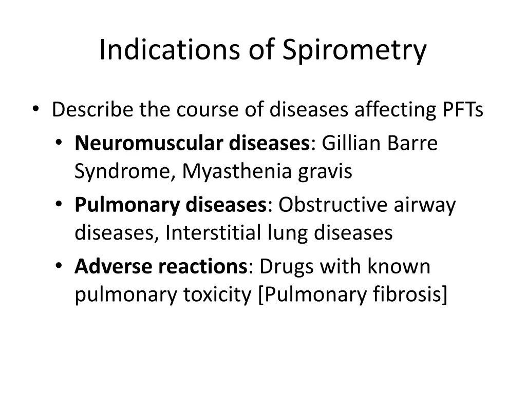 indications of spirometry 2