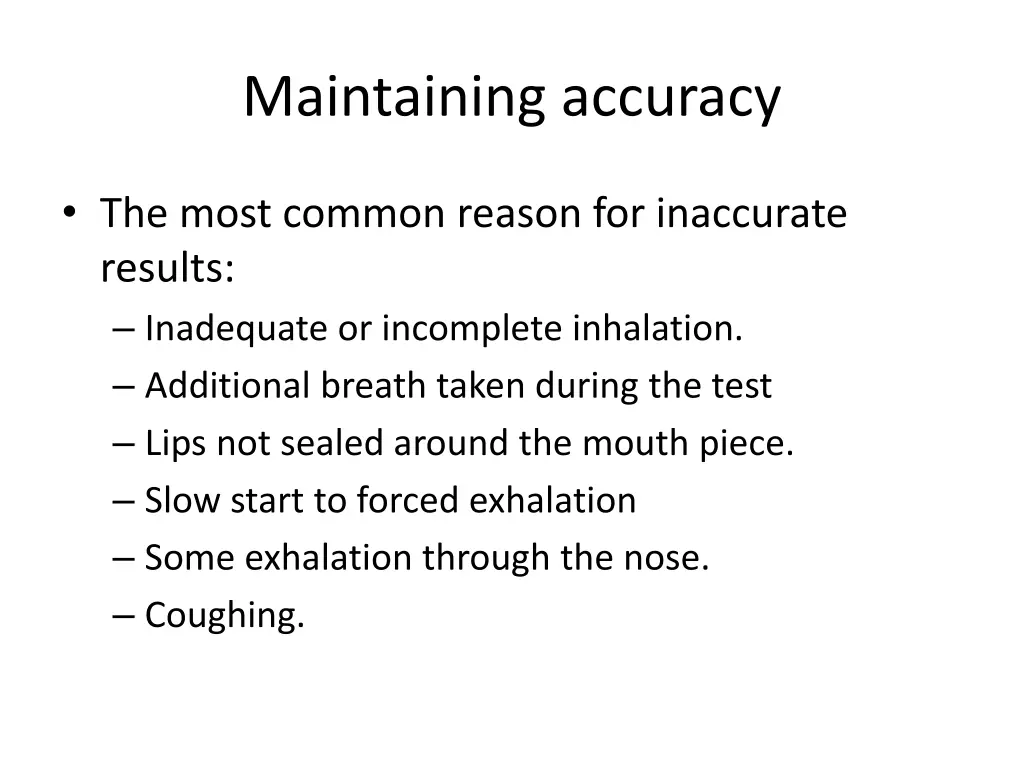 maintaining accuracy