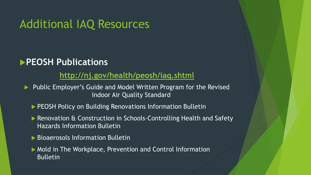 additional iaq resources