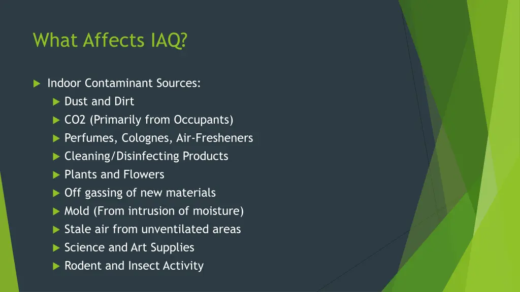 what affects iaq 2
