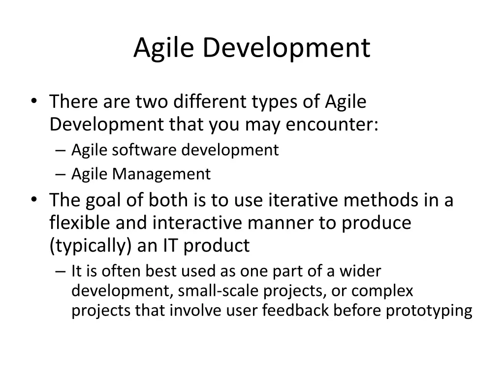 agile development