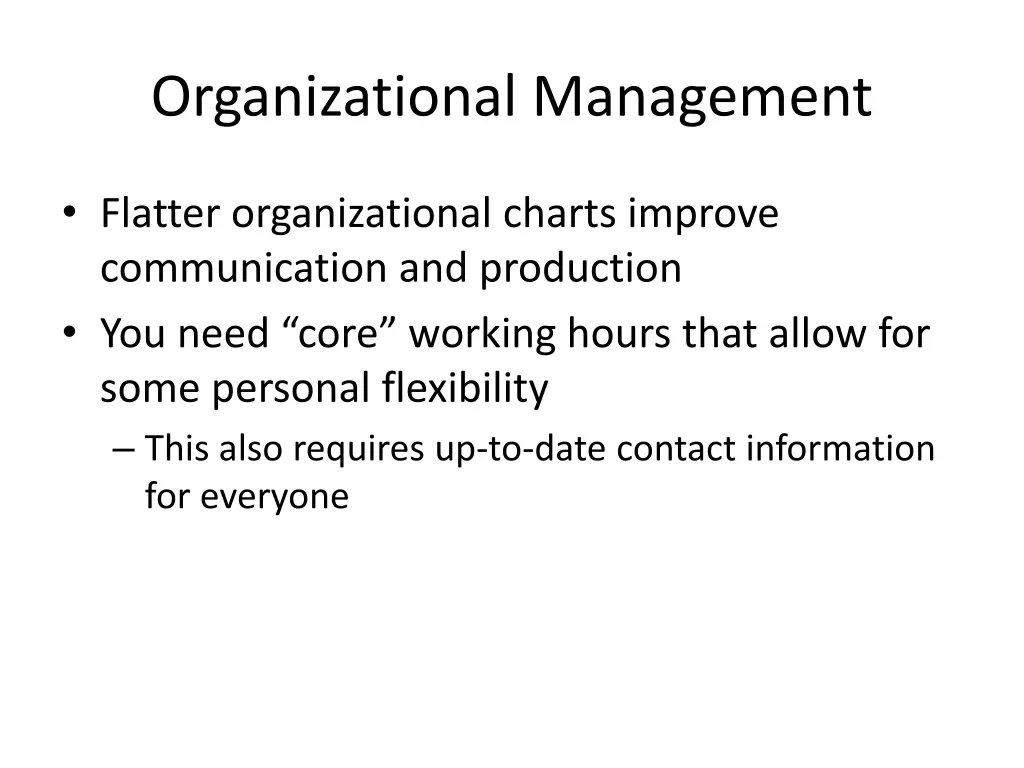 organizational management