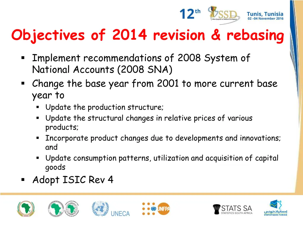 objectives of 2014 revision rebasing