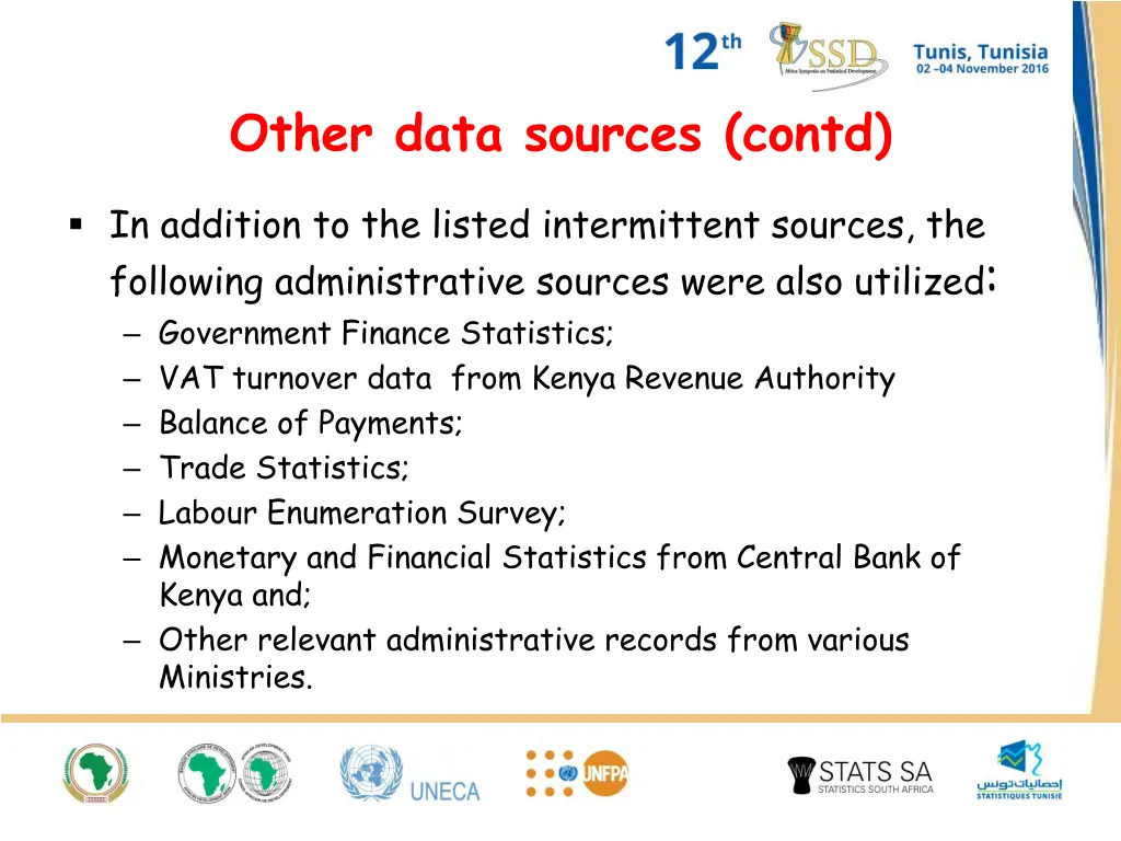 other data sources contd