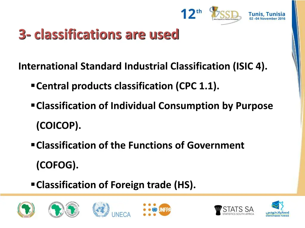 3 classifications are used