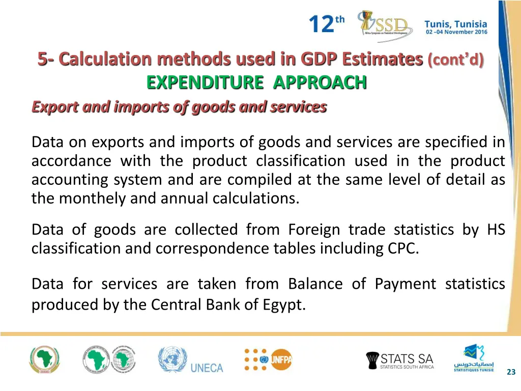 5 calculation methods used in gdp estimates cont d 4
