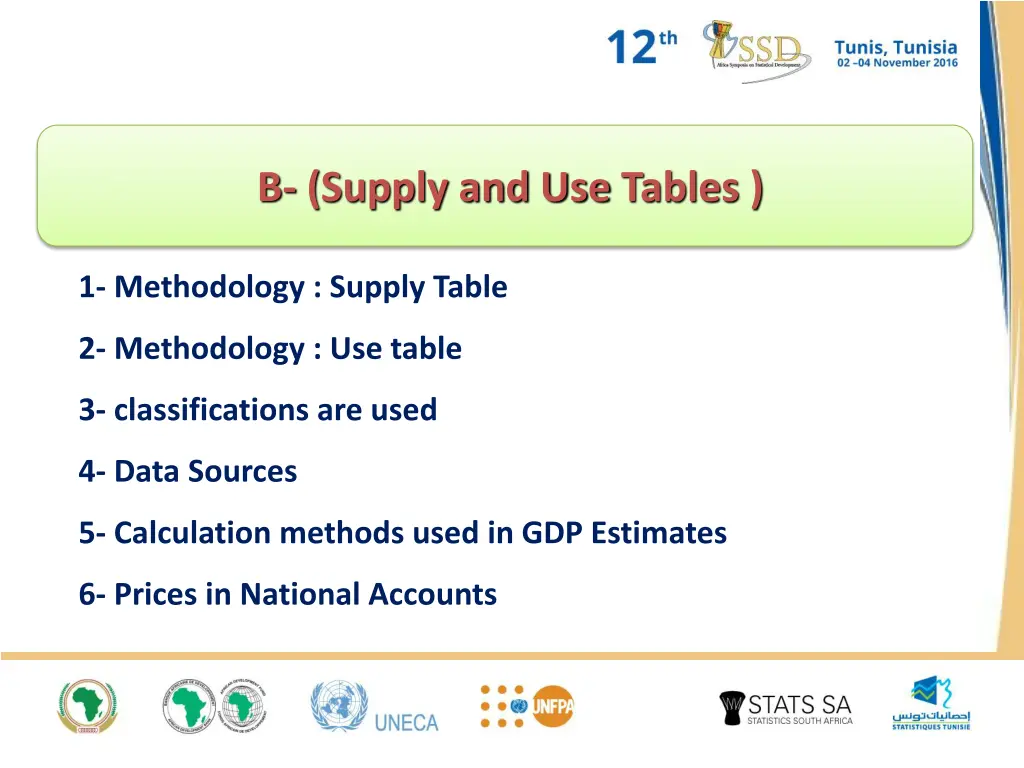 b supply and use tables