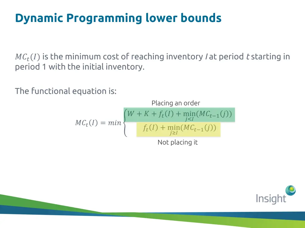 dynamic programming lower bounds