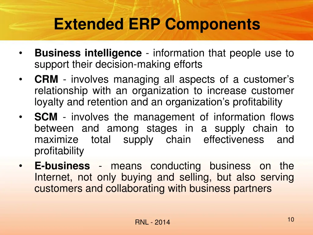 extended erp components