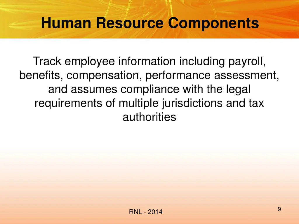 human resource components