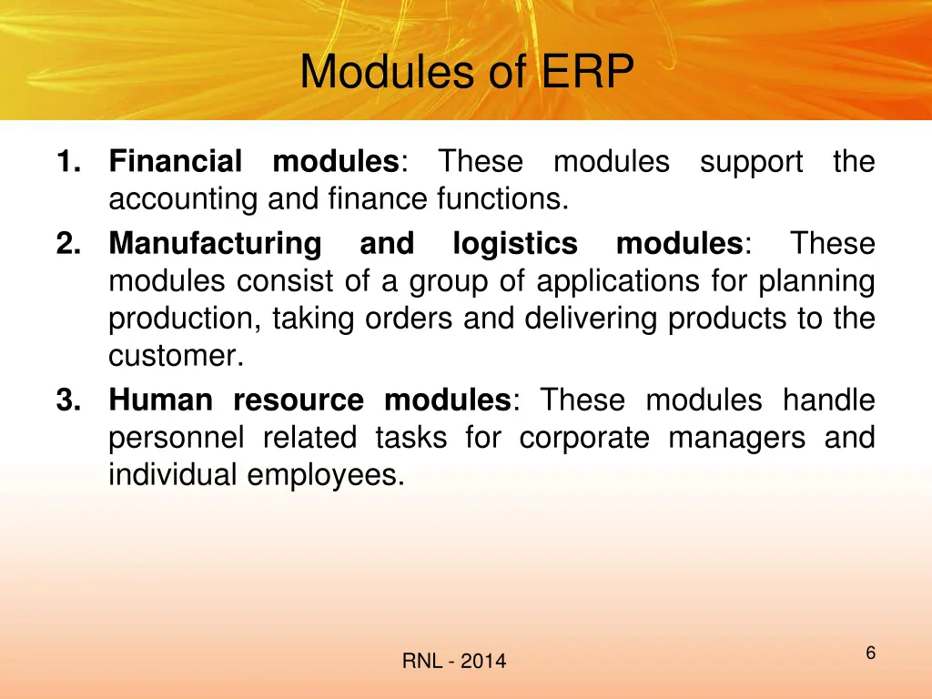 modules of erp