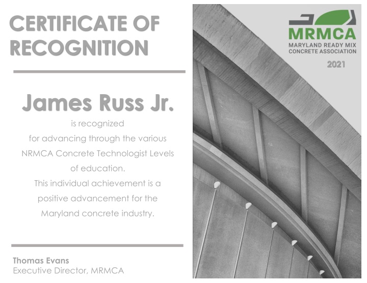 certificate of recognition