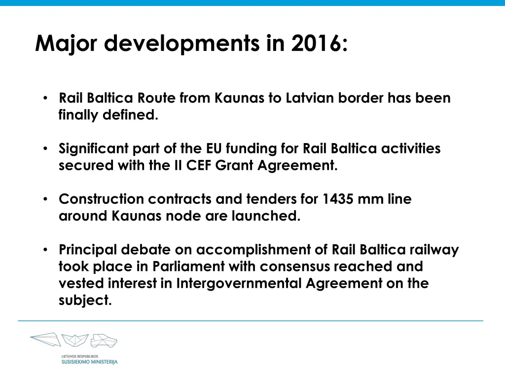 major developments in 2016