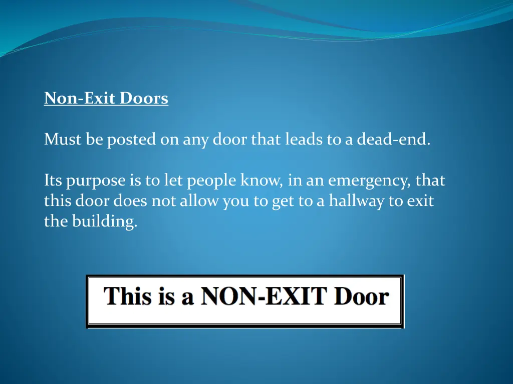 non exit doors