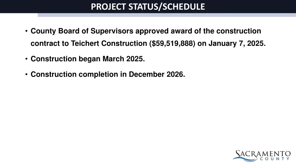 project status schedule