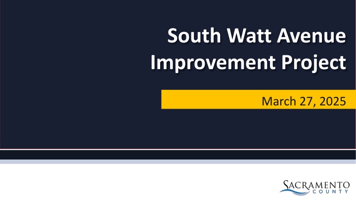 south watt avenue improvement project