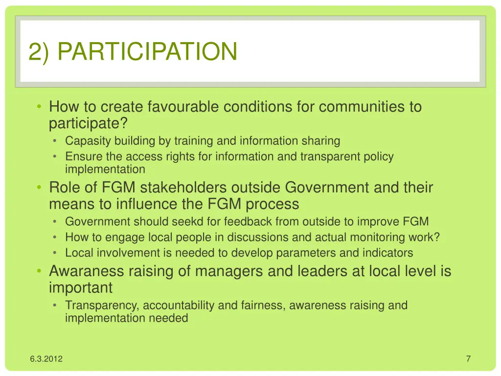 2 participation