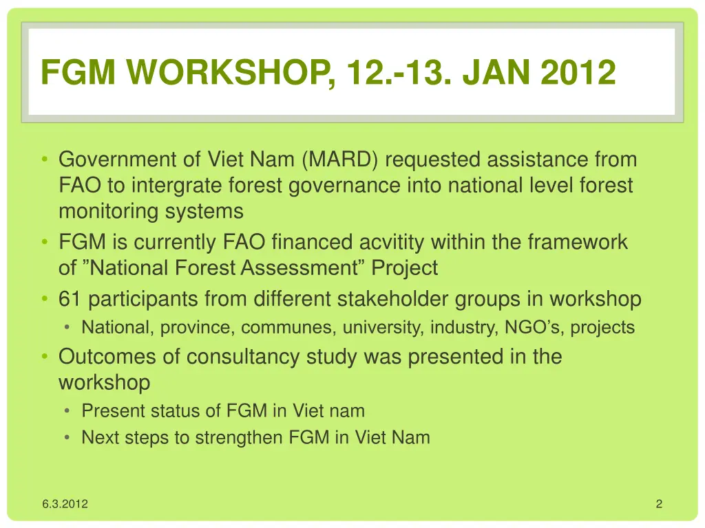 fgm workshop 12 13 jan 2012
