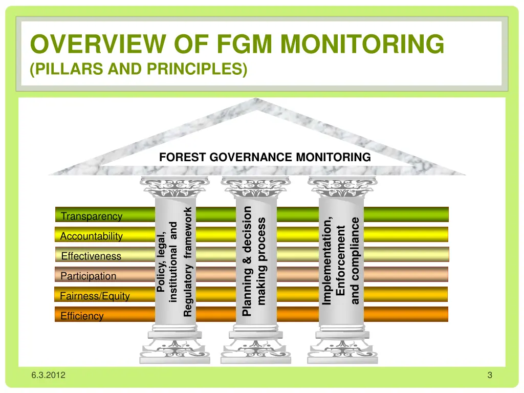 overview of fgm monitoring pillars and principles
