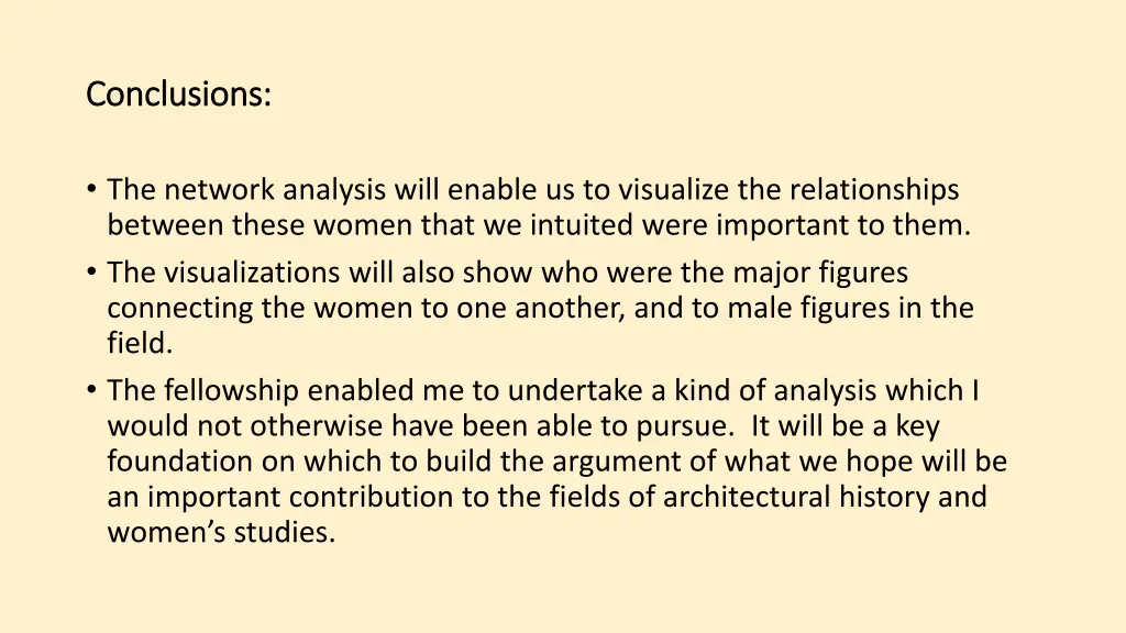 conclusions conclusions