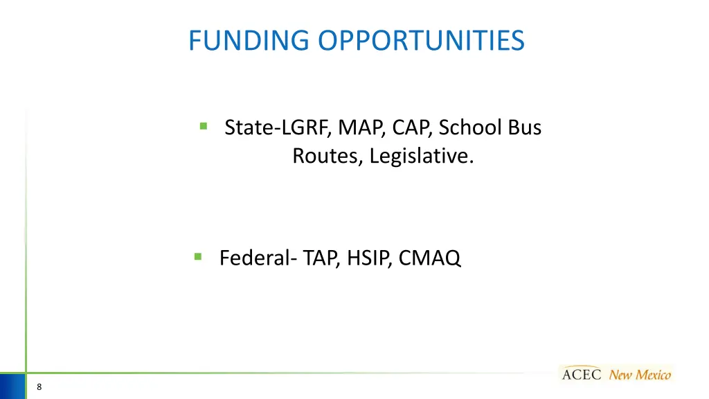 funding opportunities