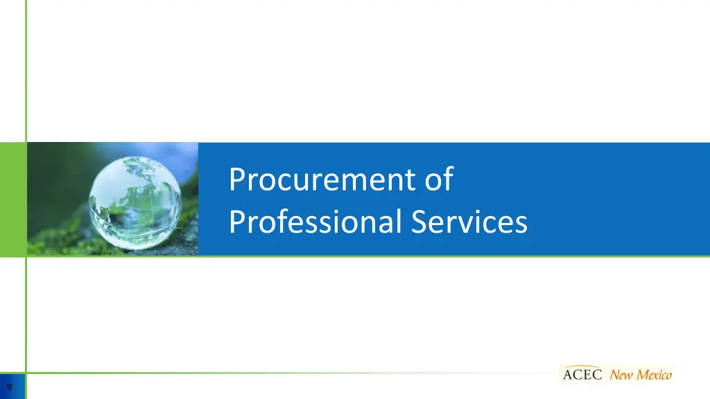 procurement of professional services