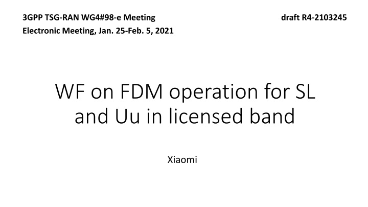 3gpp tsg ran wg4 98 e meeting electronic meeting