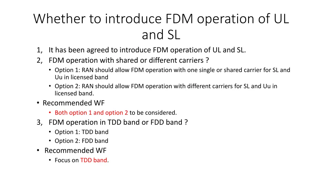 whether to introduce fdm operation