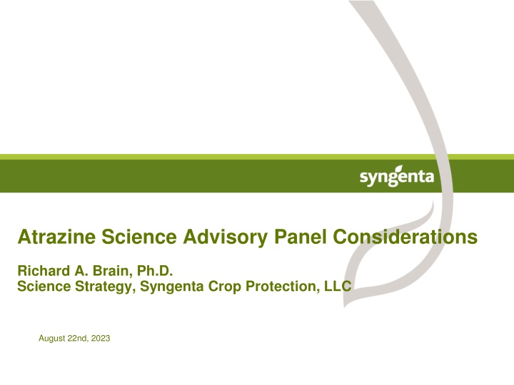 atrazine science advisory panel considerations