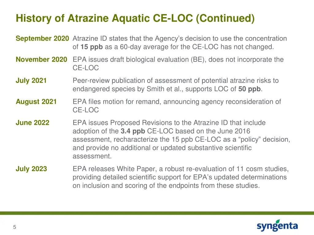 history of atrazine aquatic ce loc continued 1