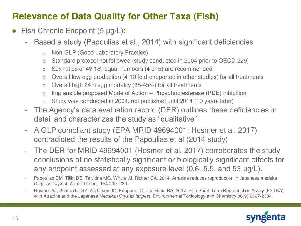 relevance of data quality for other taxa fish
