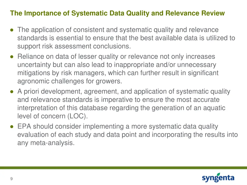 the importance of systematic data quality