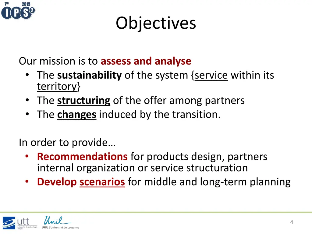 objectives