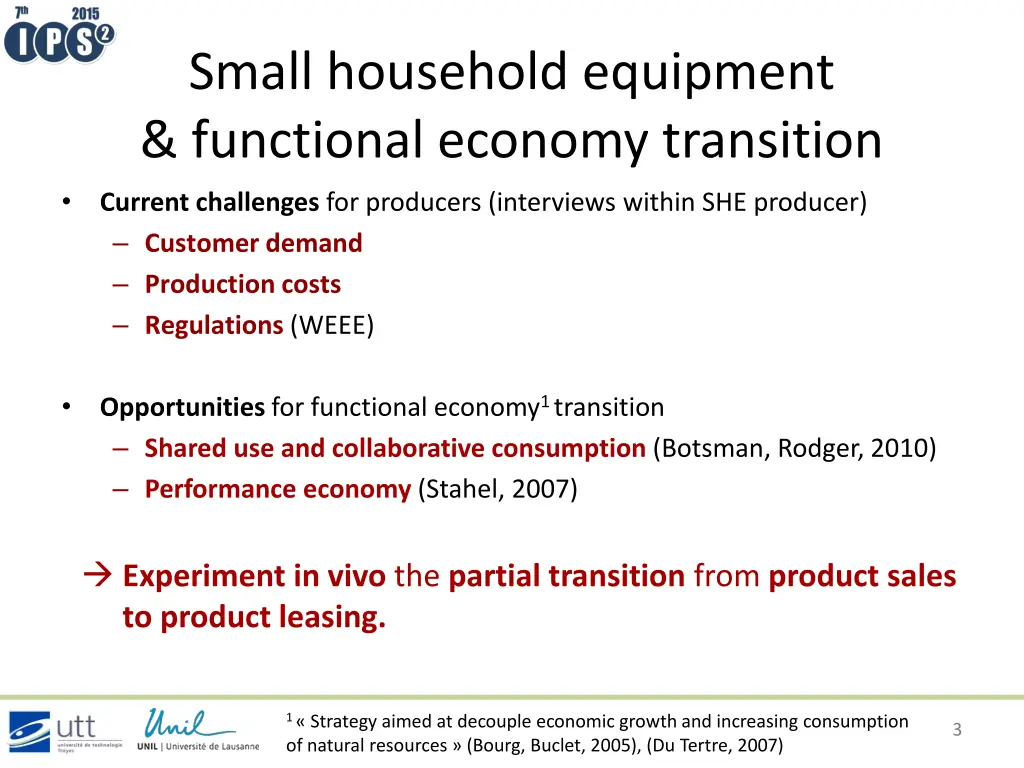 small household equipment functional economy