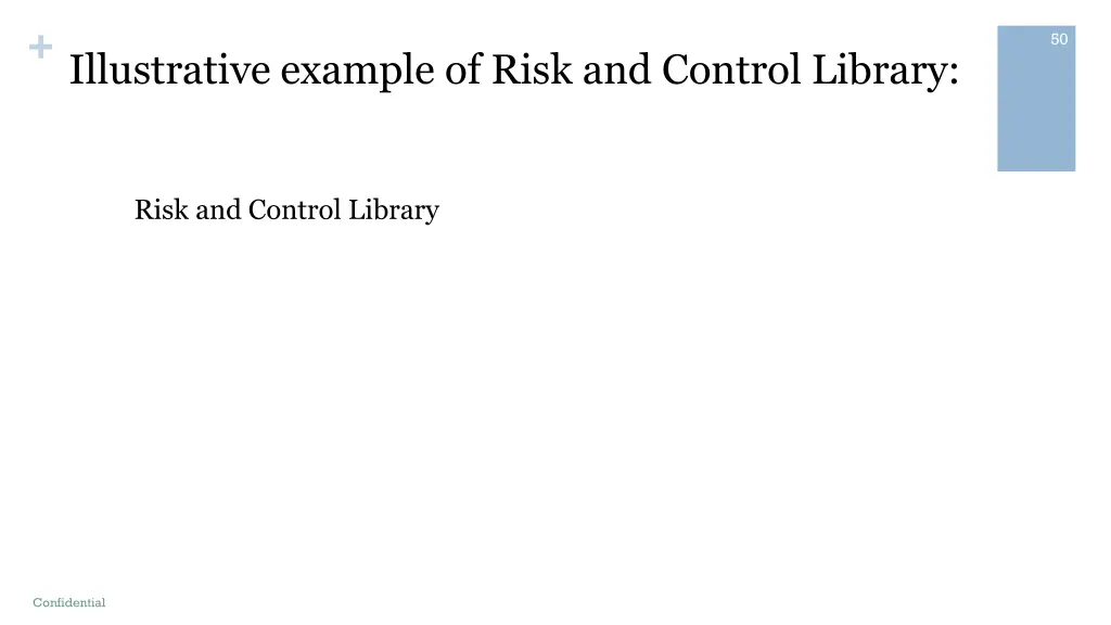 illustrative example of risk and control library