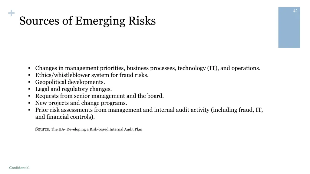sources of emerging risks