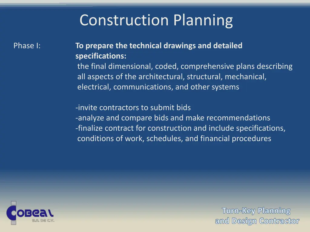 construction planning