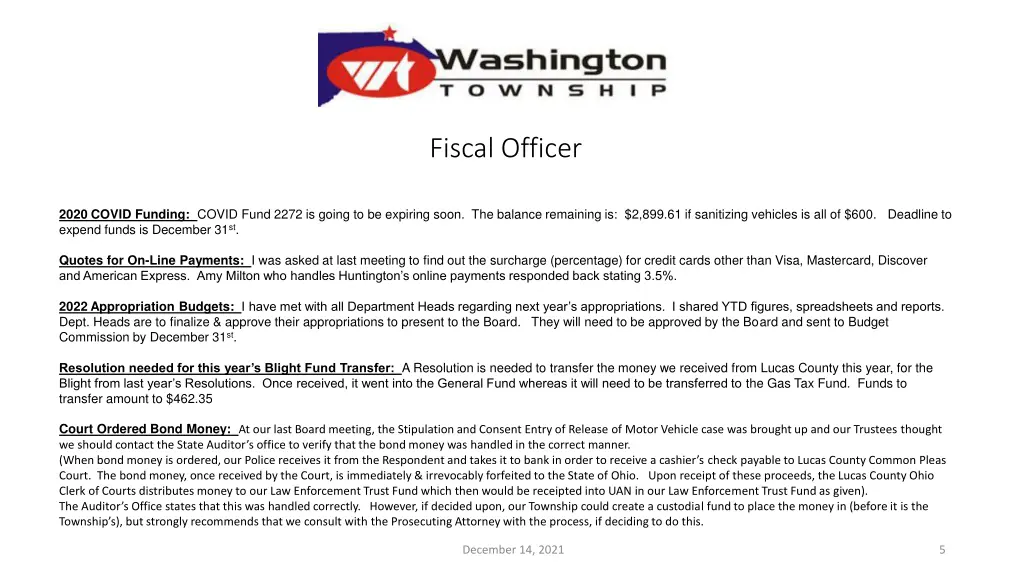 fiscal officer
