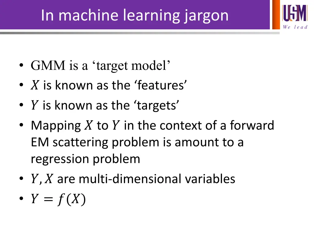 in machine learning jargon