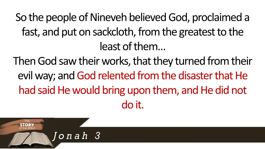 so the people of nineveh believed god proclaimed