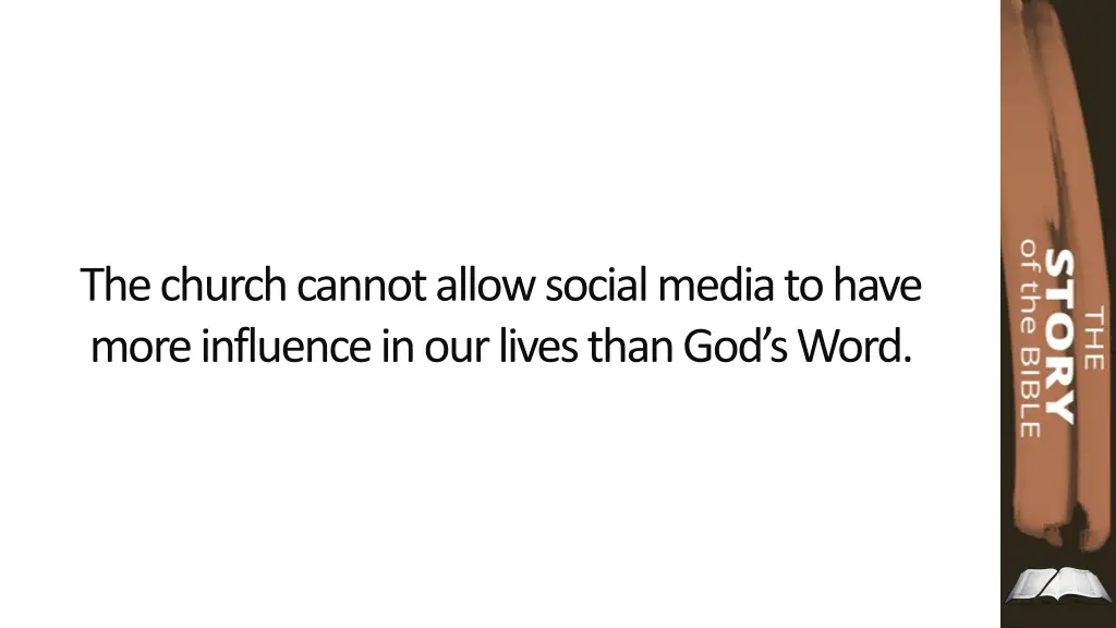 the church cannot allow social media to have more
