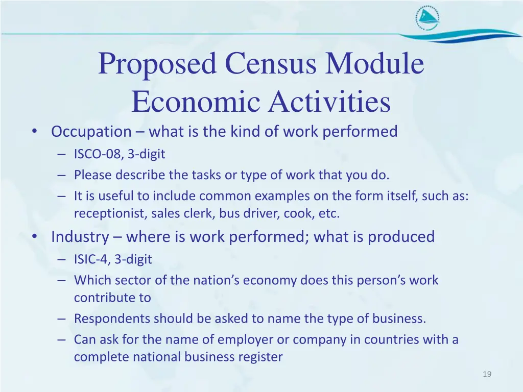 proposed census module economic activities 1