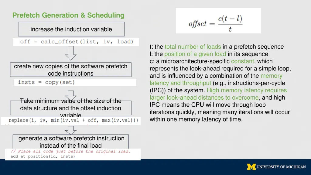 prefetch generation scheduling