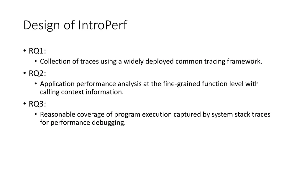 design of introperf