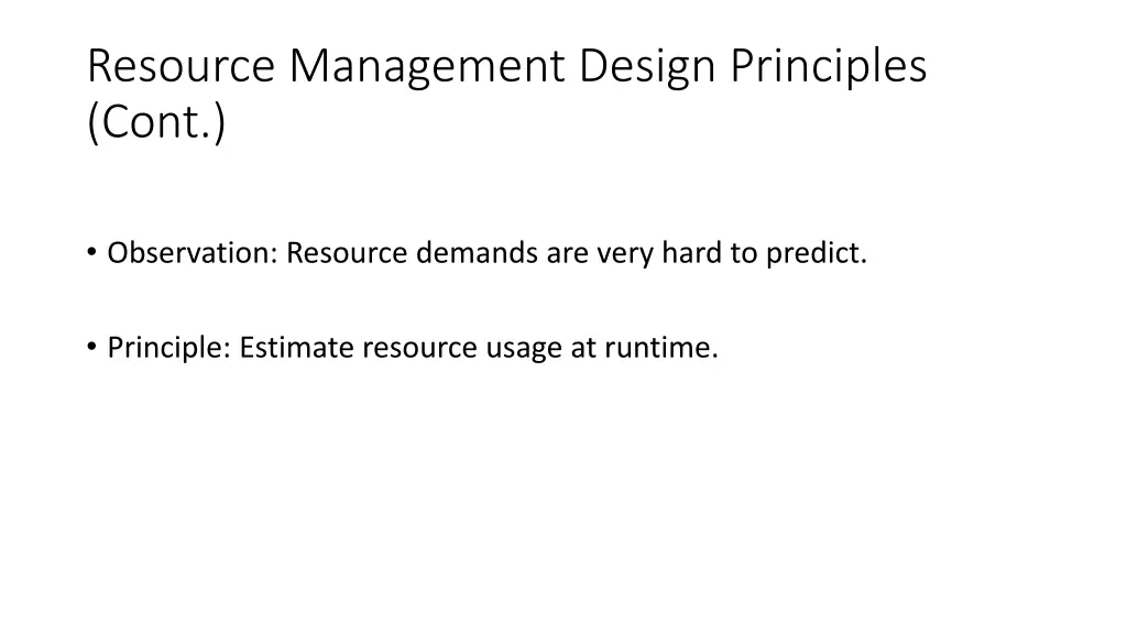 resource management design principles cont 2