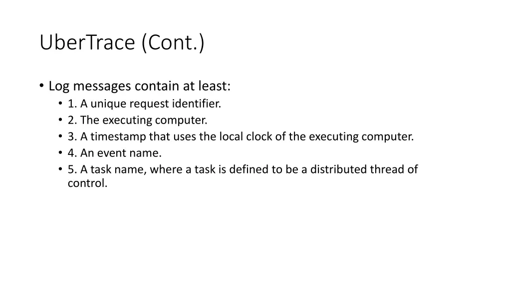 ubertrace cont