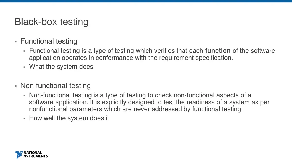 black box testing