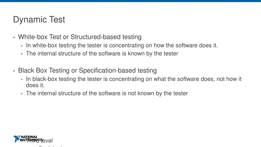 dynamic test