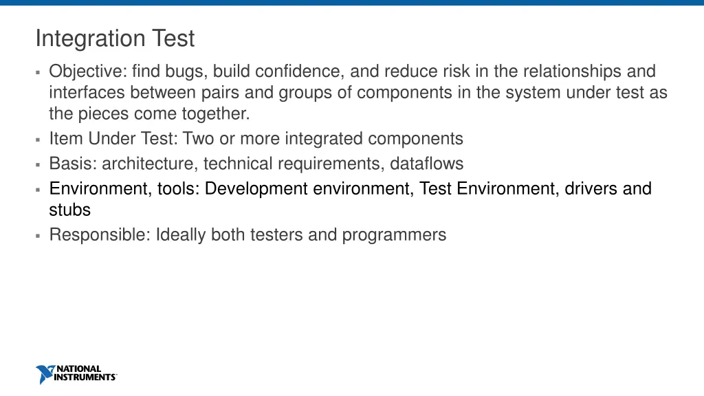 integration test